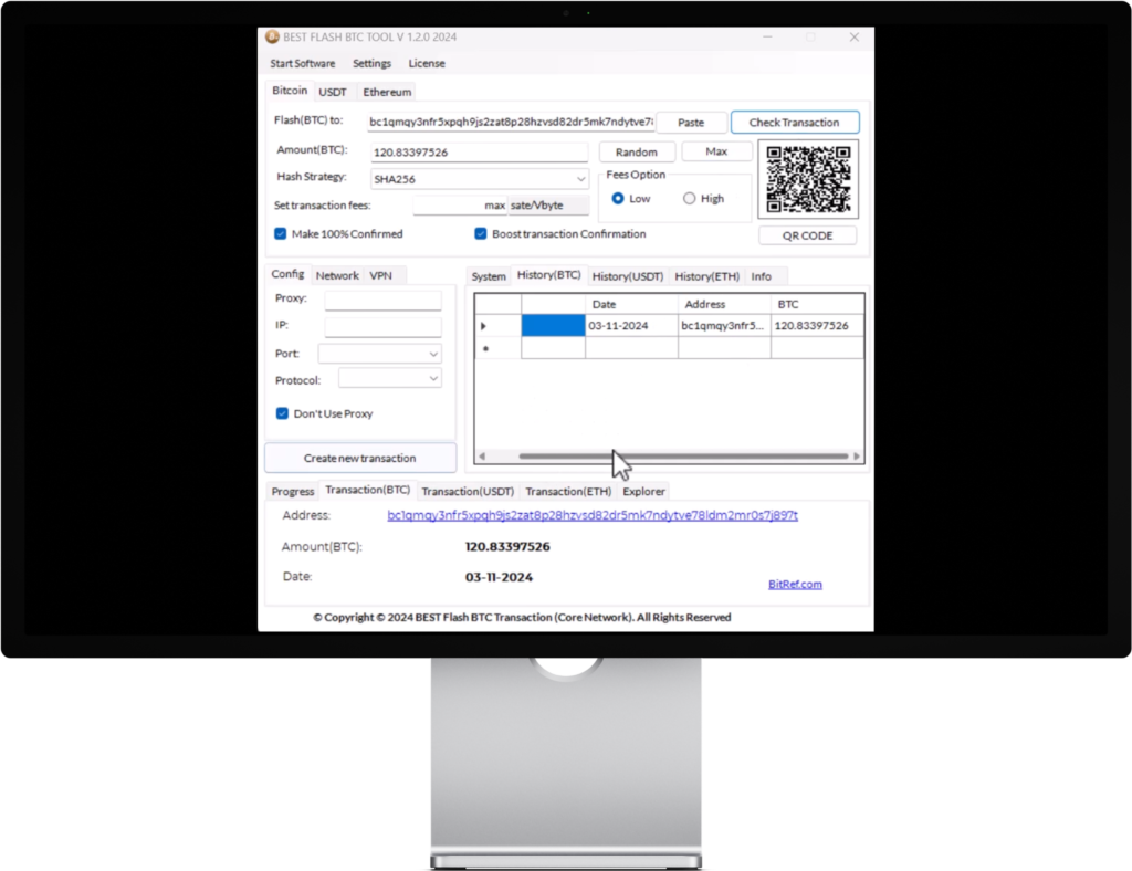 Flash BTC Tool Screenshot